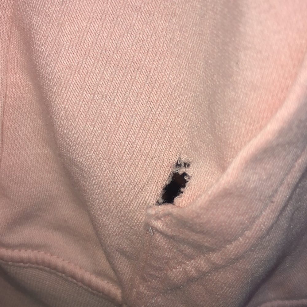 Nike pink sweatshirt Hoodie Gold long sleeve Pocket size XS gold shimmer cowl​ - Picture 4 of 5